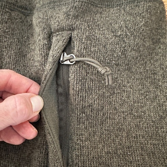 North Face Crescent Pullover Top Fleece Zip Jacket Hoody - Color: Taupe Green - Picture 5 of 7